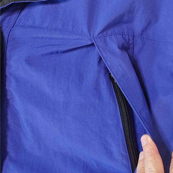 Eddie Bauer Rain Wind Polartec Coat Blue Women's Size Med Zip Snap Hood - Picture 11 of 11